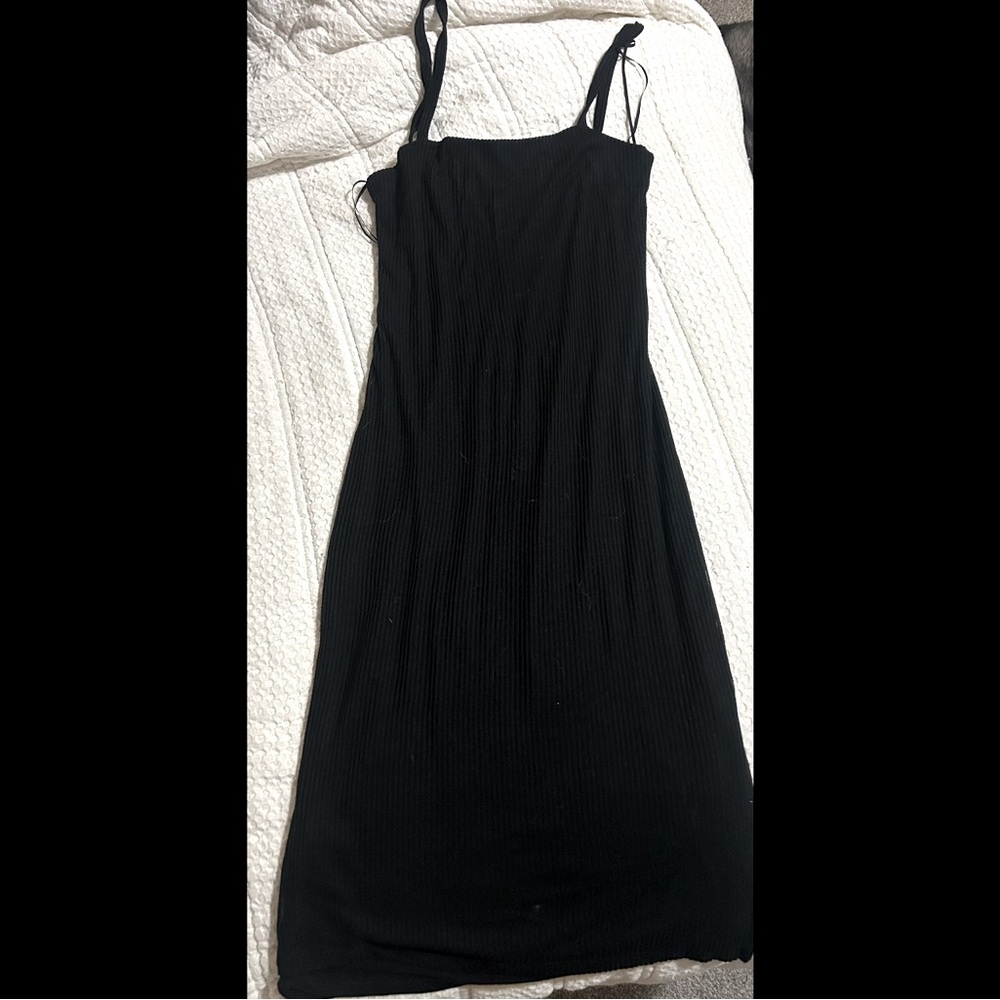 Express Black Ribbed Maxi Dress
